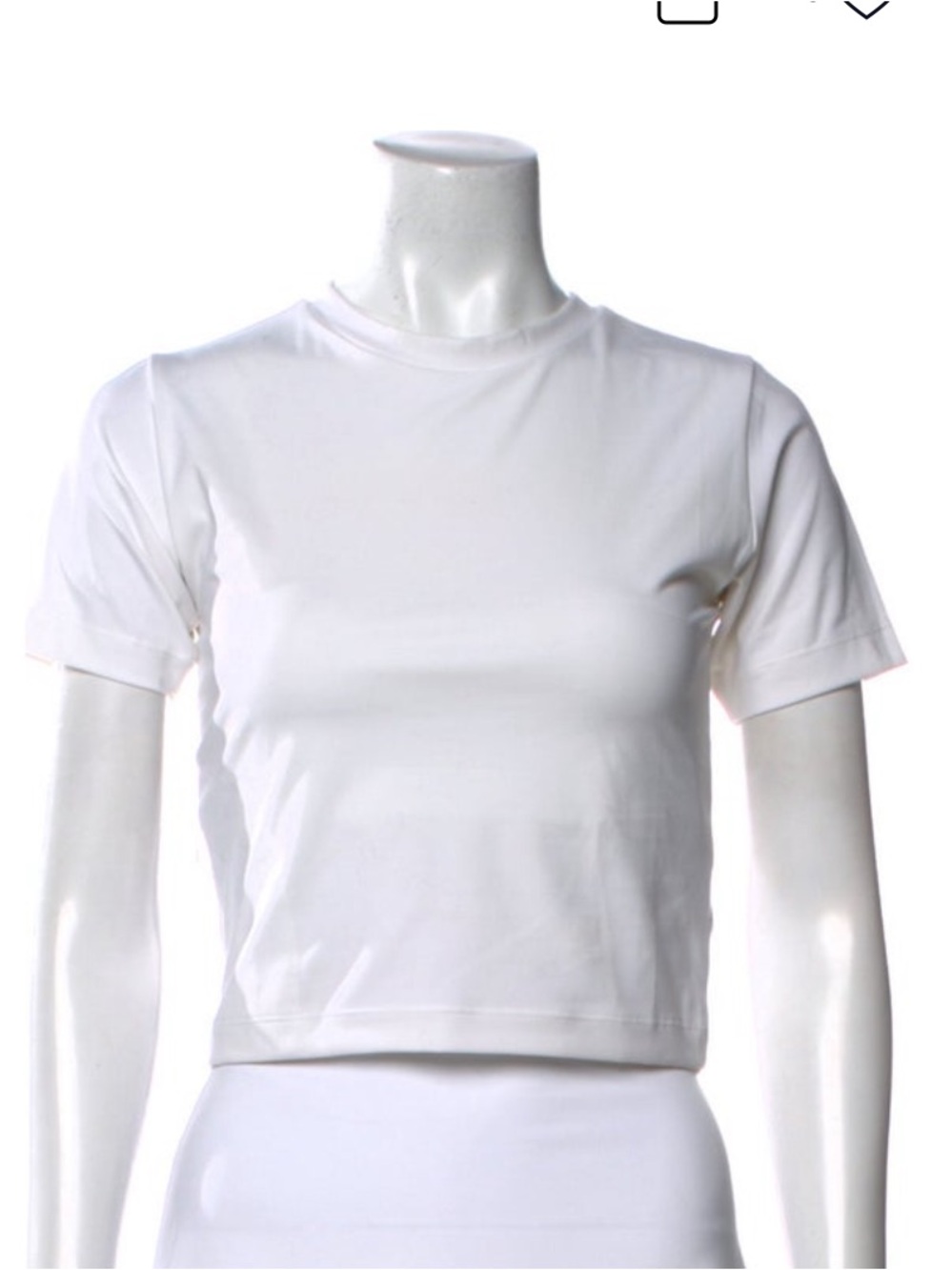 STAUD x New Balance White Short Sleeve Crop Top with side zipper pocket